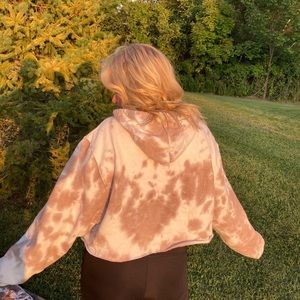 Cropped tie dye hoodie